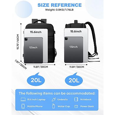 20l Travelpack Carry On Laptop Backpack Gym Bag Teacher Personal Item Airplane Accessories