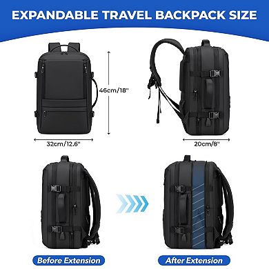35L Carry On Travel Backpack Weekender Bag Expandable Flight Approved