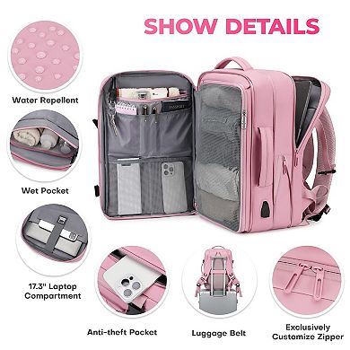 35L Carry On Travel Backpack Weekender Bag Expandable Flight Approved