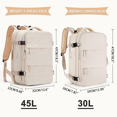 45l Large Travel Backpack Hiking Waterproof Expandable Rucksack