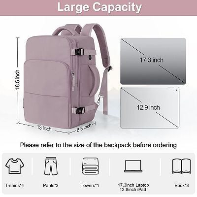 backpack size 1.3 inch laptop Gonex Travel Backpack, 40L Expandable Carry-On, 3-in-1 Convertible | Nylon Fabric, Fits 16 Laptop, Expands 40L-45L, 9 Zipper Pockets, Work & Weekend Travel Polyester.Black/orange Travelpack Carry On Flight Approved