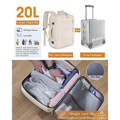 20L Travelpack Waterproof Laptop Backpack Business Carry On