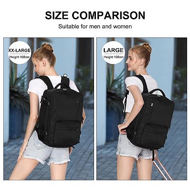 15.6" Travel Backpack Carry-On Hiking Waterproof Shoe Compartment