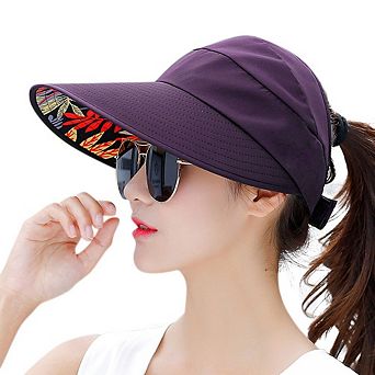 Sun Hat Women Wide Brim UV Protection Beach Packable Visor
