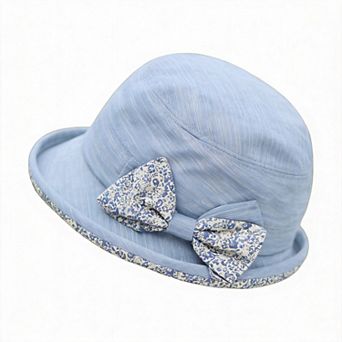 Women Foldable Bucket Hat Bowknot