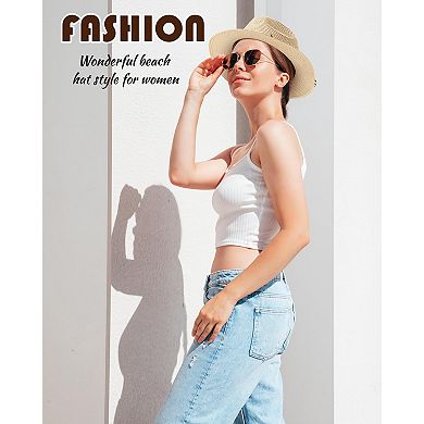 Women's Sun Fedora Packable Beach Hat UPF 50+