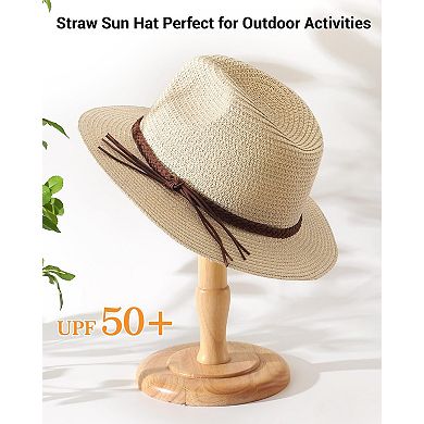 Women's Sun Fedora Packable Beach Hat UPF 50+