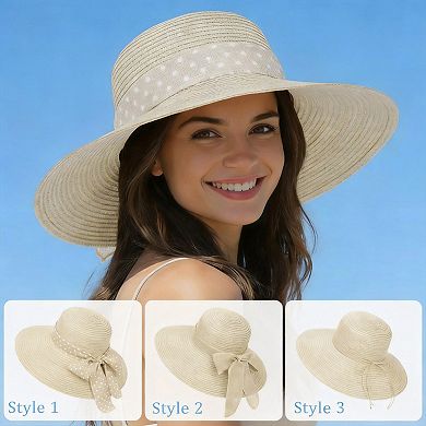 Sun Hat Women UV Protection Wide Brim Beach Packable UPF 50+