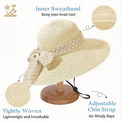 Sun Hat Women UV Protection Wide Brim Beach Packable UPF 50+