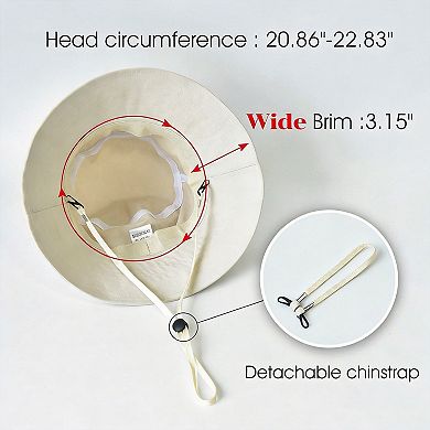 Sun Hat UPF50+ Wide Brim Packable Beach Bucket Cap