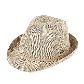 Women's Fedora Sun Hat UPF 50+ Packable Short Brim Woven