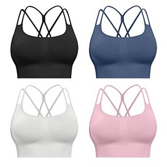 4-Pack Women's Padded High Support Sports Bras