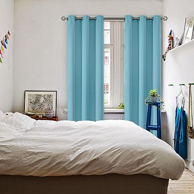 2 Panels Blackout Curtains Grommet Thermal Insulated Room