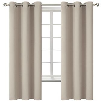 2 Panels Blackout Curtains Grommet Thermal Insulated Room