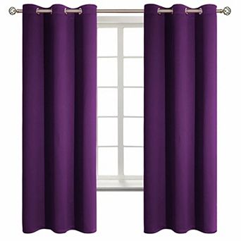 2 Panels Blackout Curtains Grommet Thermal Insulated Room