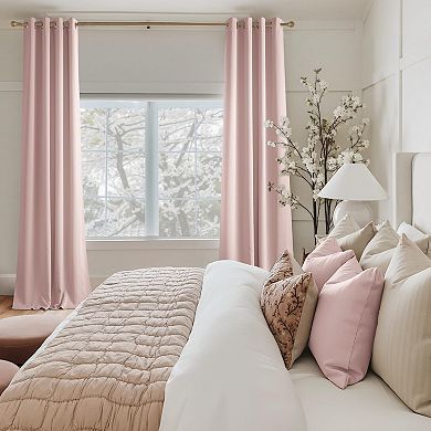 2 Panels Blackout Curtains Thermal Noise Reducing Grommet Window Drapes