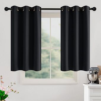 2 Panels Blackout Curtains Thermal Noise Reducing Grommet Window Drapes