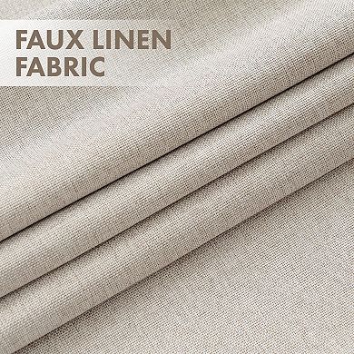 2 Panels Blackout Linen Curtains Thermal Insulated Room