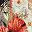 Large Red Floral