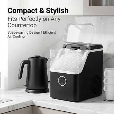 Ice Maker Machine - Portable Countertop Pebble Ice Machine for Drinks