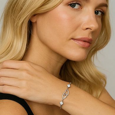 I Love You Bracelet with Cubic Zirconia