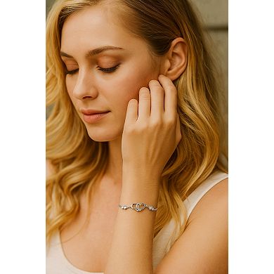 I Love You Bracelet with Cubic Zirconia