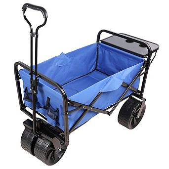 Heavy Duty Folding Wagon 33x22x10 in Garden Cart for Beach and Shopping