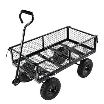 Heavy Duty Garden Cart 38x21x5 in Yard Wagon for Firewood Transport