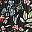 Floral Colorful Black
