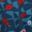 Blue Red Floral