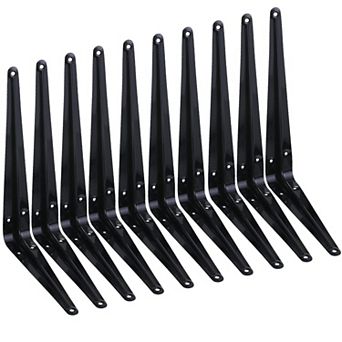 10 Pack Heavy Duty Stainless Steel L Shelf Brackets Floating Wall Mount with Hardware