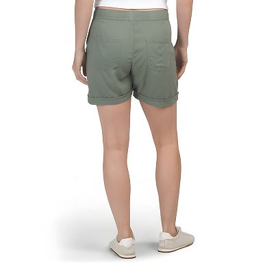Woven Linen Blend Shorts