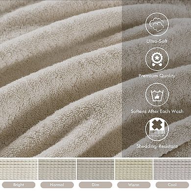 800gsm Cotton Bath Towel Set 8-Piece Highly Absorbent Quick Dry Long-Staple