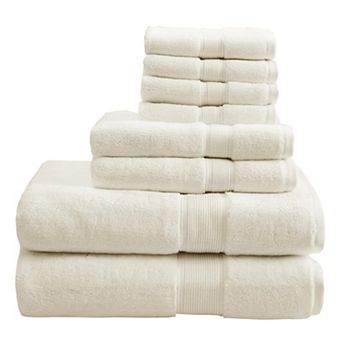 800gsm Cotton Bath Towel Set 8 pc Highly Absorbent Quick Dry Long-Staple