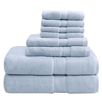 800gsm Cotton Bath Towel Set 8 pc Highly Absorbent Quick Dry Long-Staple