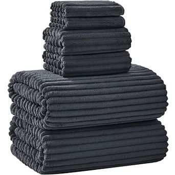 6 pc Oversized Bath Sheet Extra Large Super Soft Highly Absorbent Microfiber Quick Dry Multipurpose