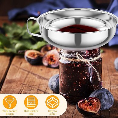 6-Piece Stainless Steel Canning Funnel Set