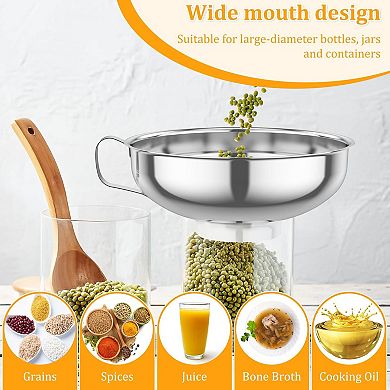 6-Piece Stainless Steel Canning Funnel Set