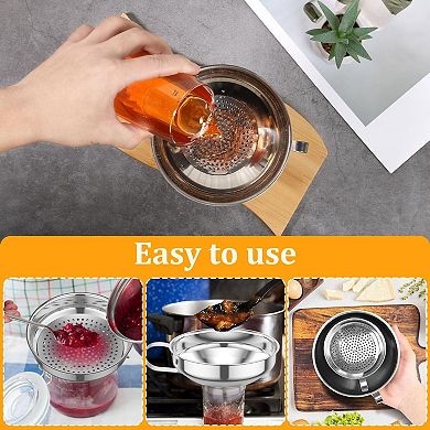 6-Piece Stainless Steel Canning Funnel Set