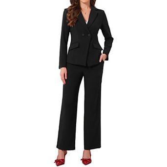 Women's Pant Suits Dressy 2 pc Set Long Sleeve Blazer Pants Set Professional Work Office Outfits