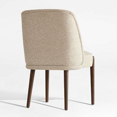 Modern Curved-Back Upholstered Dining Chairs Set of 4