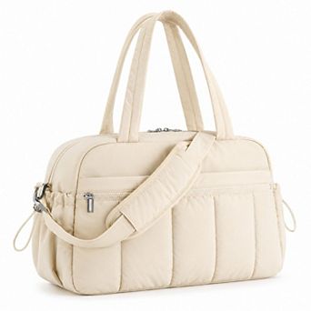 Nylon Travel Tote Gym Bag with Pockets and Shoulder Handles