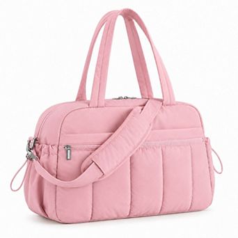 Nylon Travel Tote Gym Bag with Pockets and Shoulder Handles