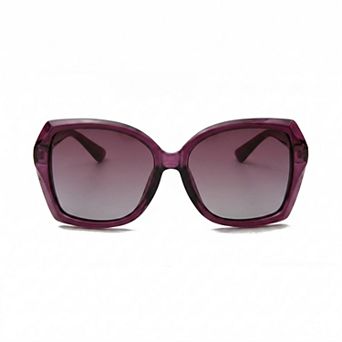Women's Oversized Square Sunglasses Translucent Frame Gradient Lens Fashion Eyewear