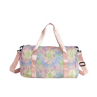 Mesh Duffel Bag with Top Handles Adjustable Shoulder Strap Lightweight Gym Travel Weekender Tote