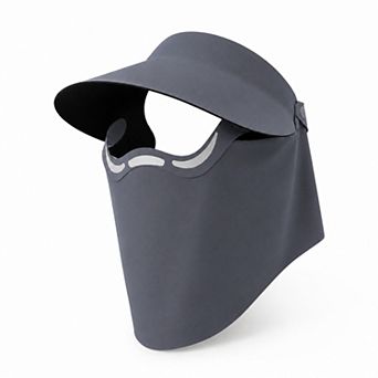 Women's Magnetic Detachable Face Cover Visor Hat with Wide Brim and Neck Coverage