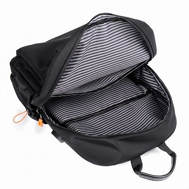 Multi-Pocket Commuter Travel Backpack with Padded Straps and Adjustable Side Pockets