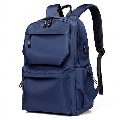 Modern Minimalist Laptop Backpack - Multi-Pocket Daypack for School, Work, and Travel