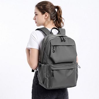 Modern Minimalist Laptop Backpack - Multi-Pocket Daypack for School, Work, and Travel