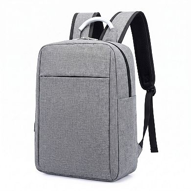 Modern Business Laptop Backpack - Sleek Commuter Daypack with Metallic Handle for Office, School